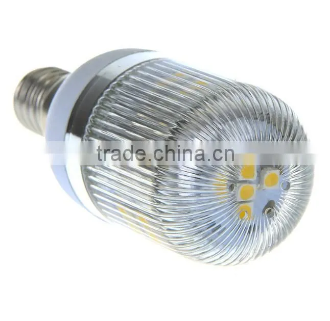 220V/110V E14/E27 2.5W 48 SMD3528 LED Corn Light Bulb Lamp with Cover White/Warm white Led