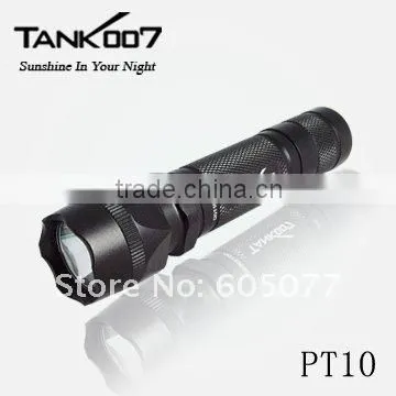 500lumens five mode 280 meters rechargeable XM-L T6 flashlight TANK007 PT10