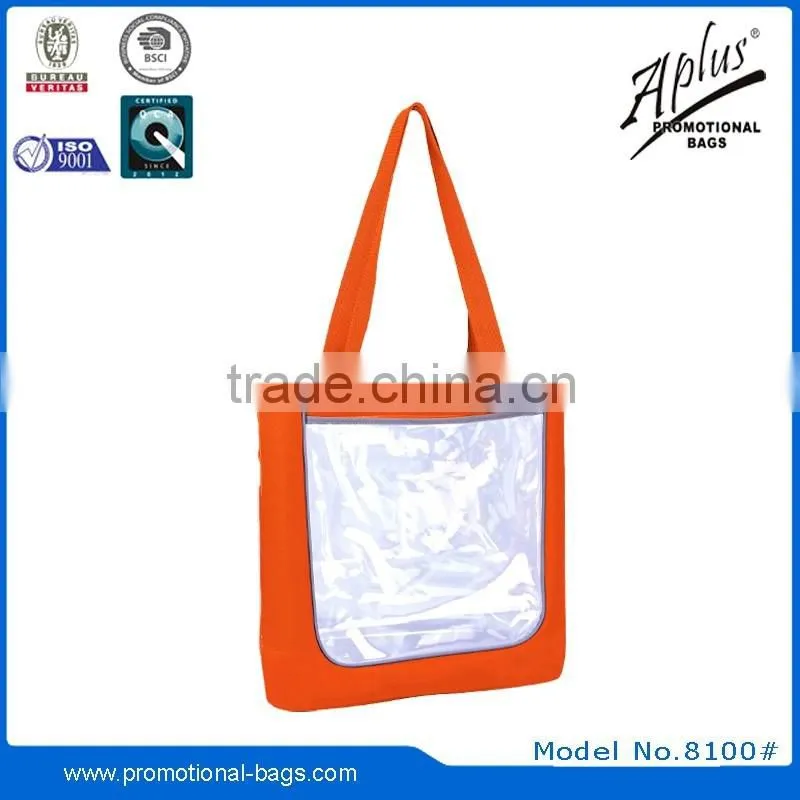 portable plastic transparent PVC women shopping bag Tote bags 8048#