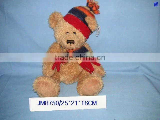 JM7050 Christmas toy Wear Christmas cap bear