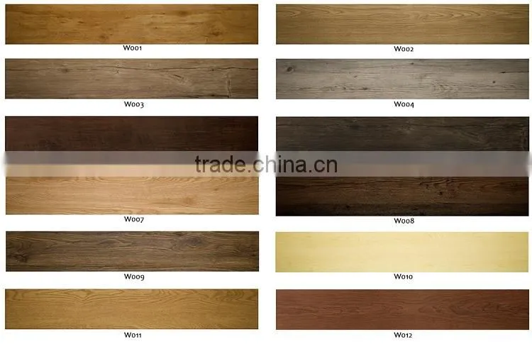 Flooring material: environmental-friendly endurable PVC floor of wood pattern, strong abrasion resistance