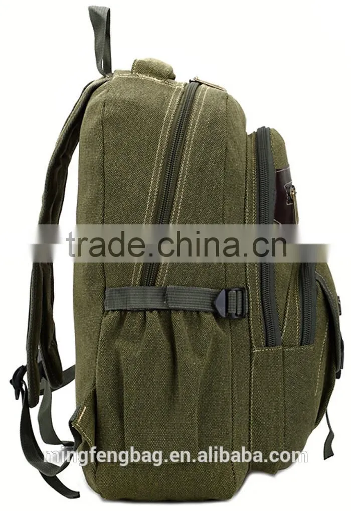 Custom Vintage Canvas Leather MenTravel Bag