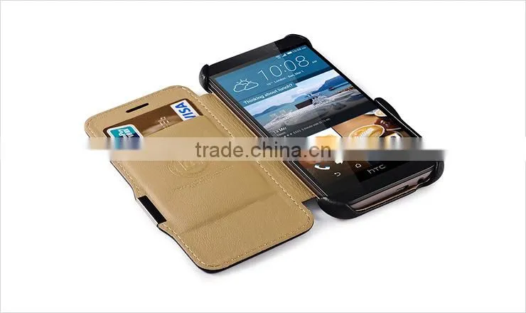 ICARER Wallet Leather Case For HTC M9,Flip Cell Phone Cases Fot M9,Luxury Mobile Phone Cover For M9