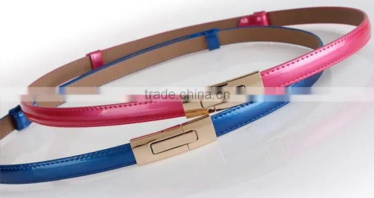 OEM/ODM welcome, genuine leather colorful women belts for hot sell