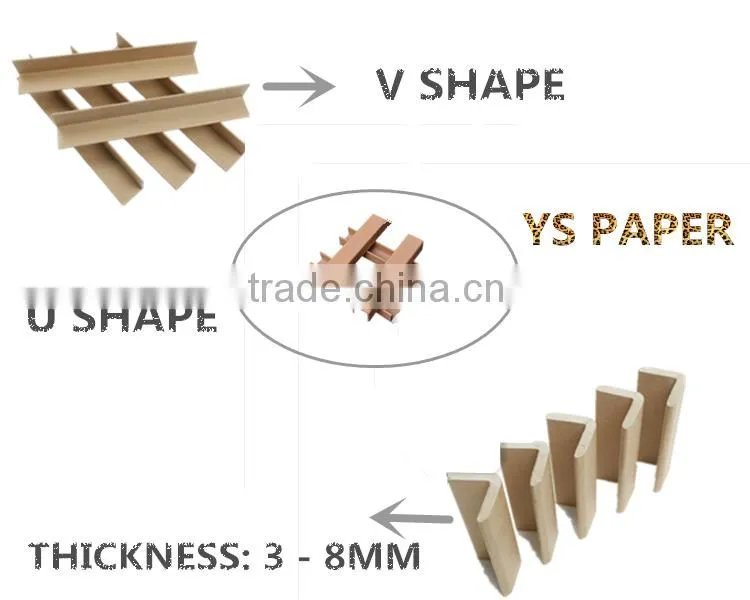 YS cardboard Paper Mill Kraft paper edge protectors
