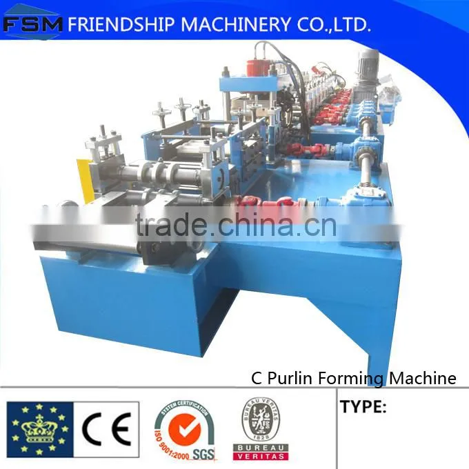 Metal C Purlin Roll Forming Machine Gearbox Drive