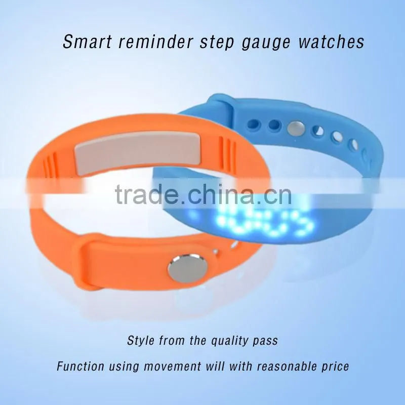 Smart reminder step gauge watches_bluetooth sports pedometer with temperature display