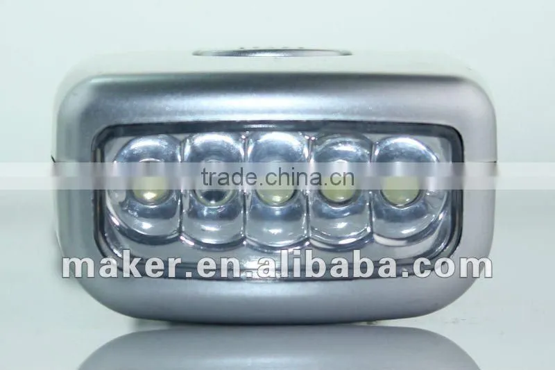 5 LED Solar, battery power flashlight