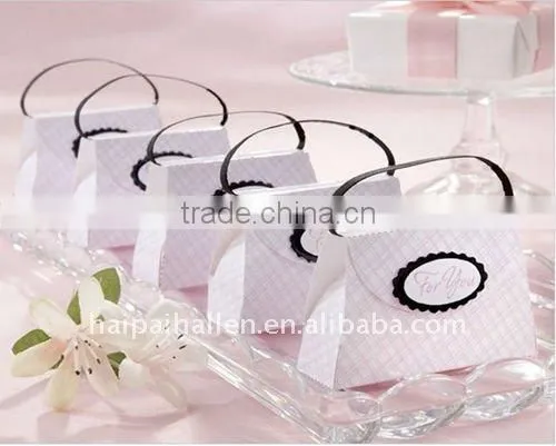 Candy boxes of miniature silver chair favor