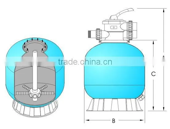 top mounted sand filter