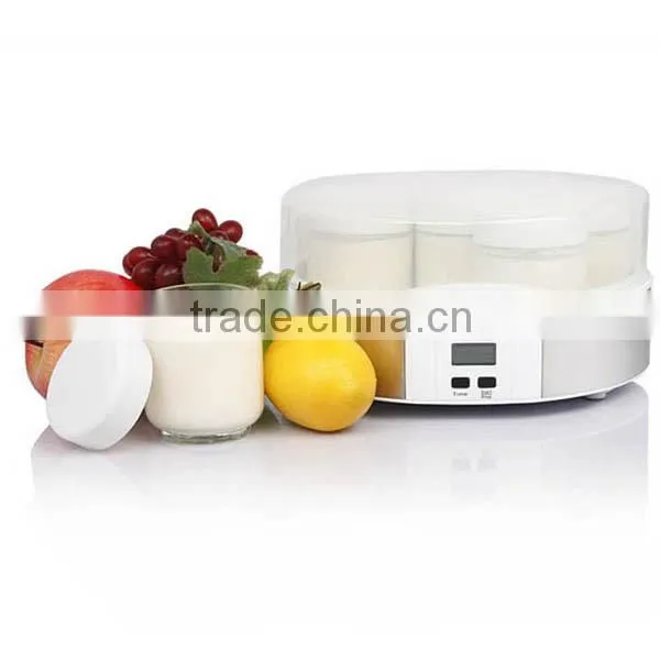 Digital yoghurt maker with 7 glass jars