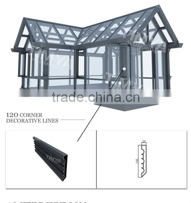 2015 aluminium glass sunrooms