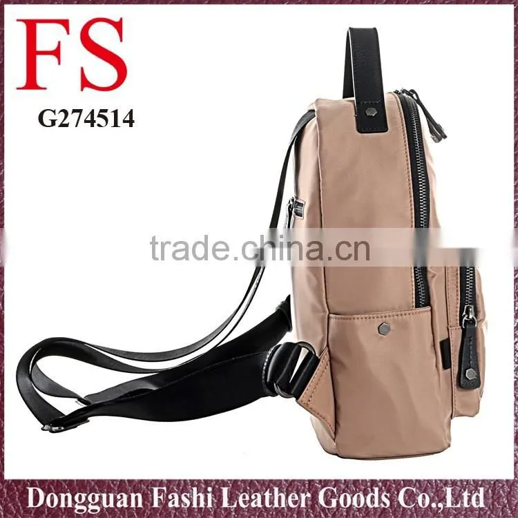 2016 new design Vintage style best nylon brown big backpacks bags unisex
