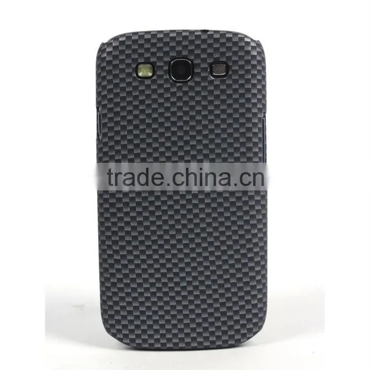 2013 hot selling mobile phone samsung i9300 Carbon Fiber patterns phone case SX004-3