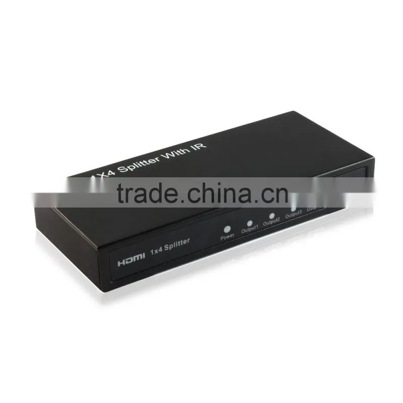 Sound quality 4 ports hdmi splitter 1x4 with IR support 1080P 3D