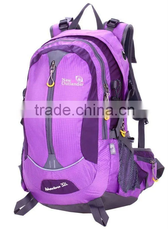 salable purple outdoor girl backpack with fine quality