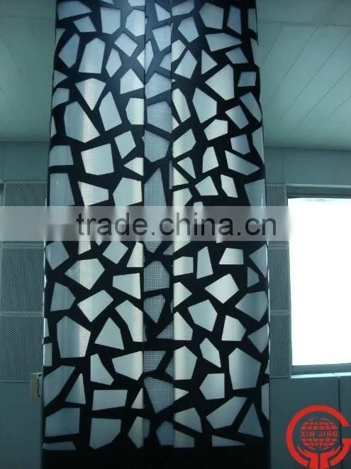 Curved perforated aluminum false ceiling panel