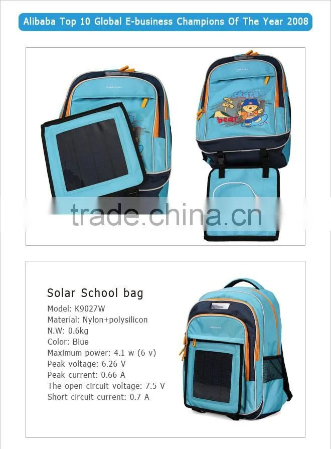 backpack with detachable solar panel,school trolley bags for boys