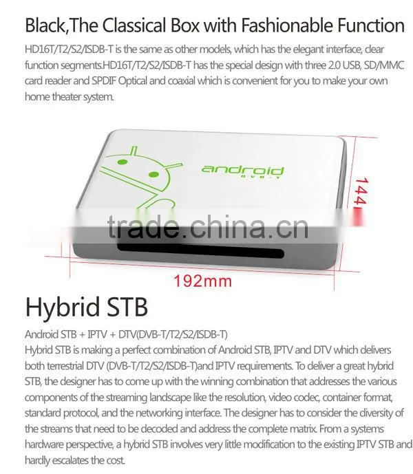 amlogic 8726 M3 tv box IPTV SET TOP BOX 1080p android tv box dvb t2