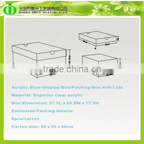DDO-0002 Wholesale Desktop Transparent Box to Strore Shoes,Plastic Shoes Box