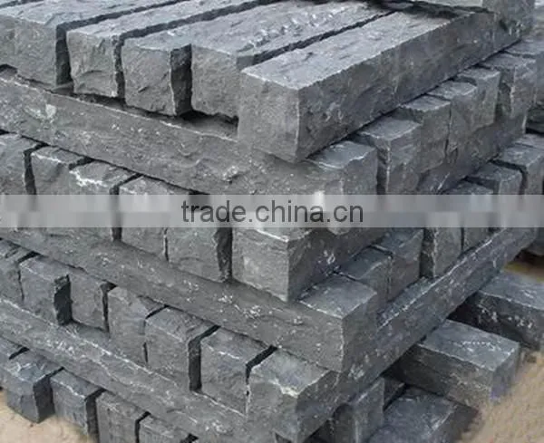 natural black basalt kerbstone