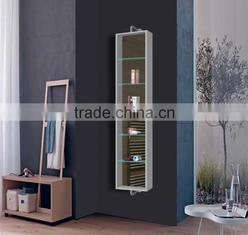 High end IP44 rated rotating bathroom mirror cabinet