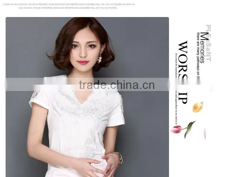 Coat pure color v-neck top half sleeve cultivate one's morality