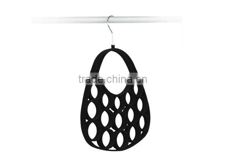 Velvet Flocked Scarf Tie Hanger, Purse Style