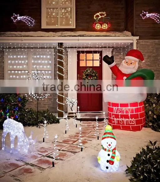 Xmas Outdoor Yard Decorations Inflatable Santa Claus
