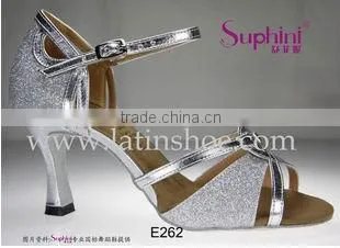 Suphini Silver High Quality Popular Women Latin Dance Shoes