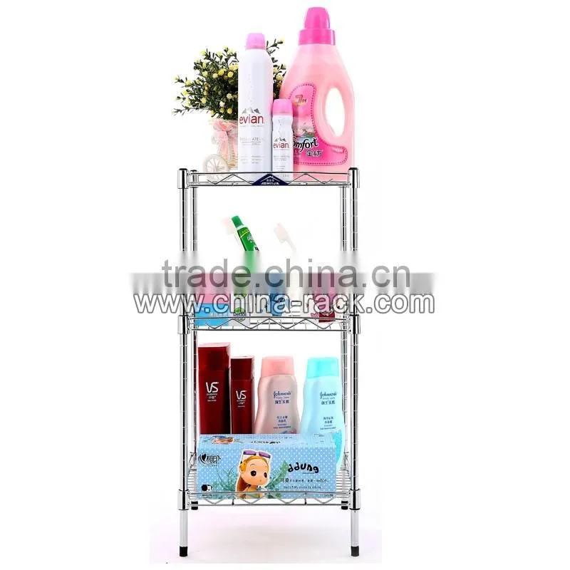 Adjustable Layers Light Duty Chrome Wire Shelving Rack