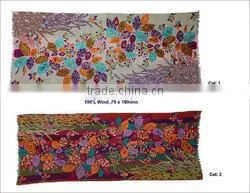 Boil Wool shawls with embroidery