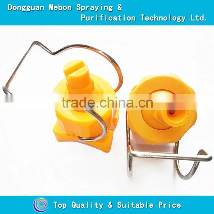 clamp nozzle for pretreatment lines,plastic full cone or flat fan clip nozzle