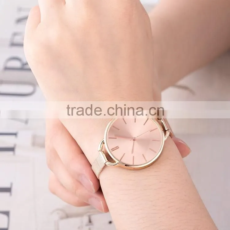 New models from Doris Watch pure silver mesh band big dial simple style women bracelet ladies watch