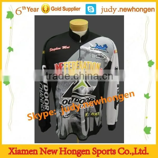 2016 polyester get your own design made fishing jersey, fishing apparel