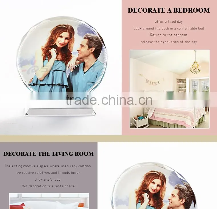 Blank sublimation crystal with coating ,crystal couvenir