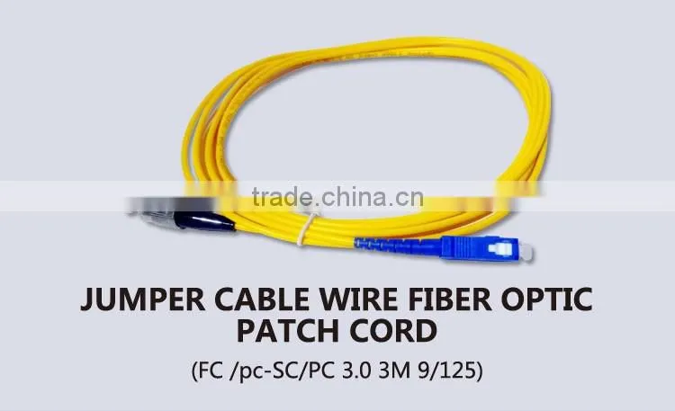Jumper Cable Wire Fiber Optic Patch Cord (SC /pc-SC/PC 3.0 3M 9/125)
