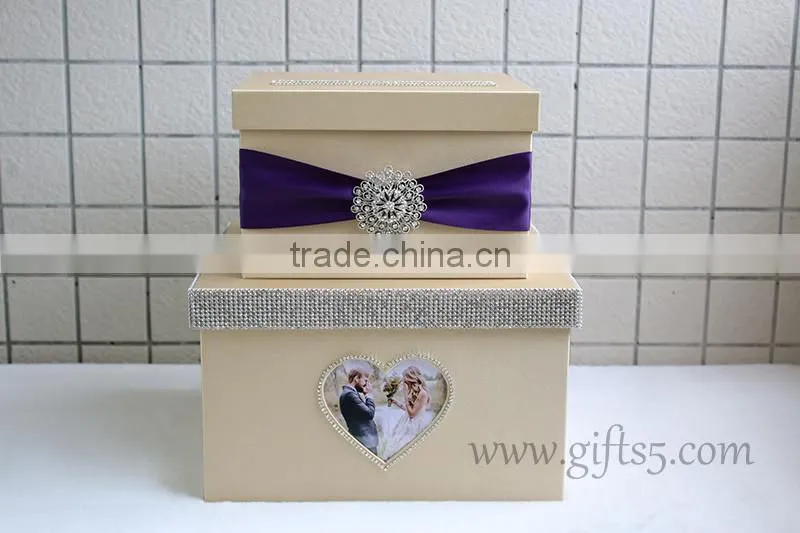 Elegant card boxes for weddings in handmade