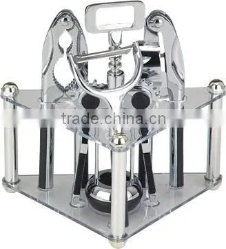 Good quality whosale stainless steel bottle opener set,new kitchen gadget