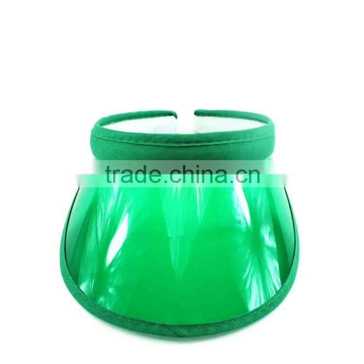colourful uv caps cotton pvc cheap sun visor hats for women