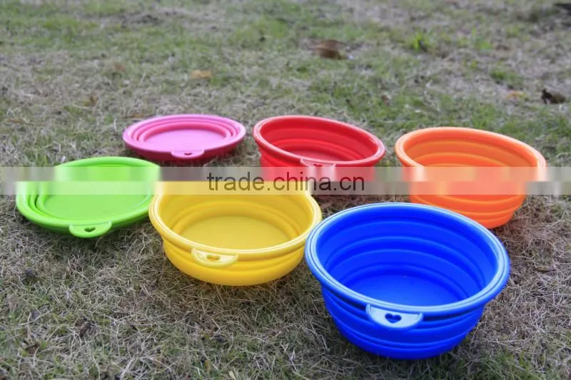 silicone Dog Cat Pet Feeding Bowl /folding water bowl from Rifull factroy