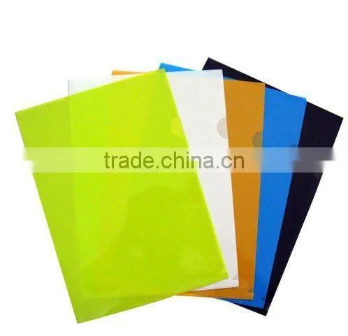 Fancy clear L shape file folder UV Printing