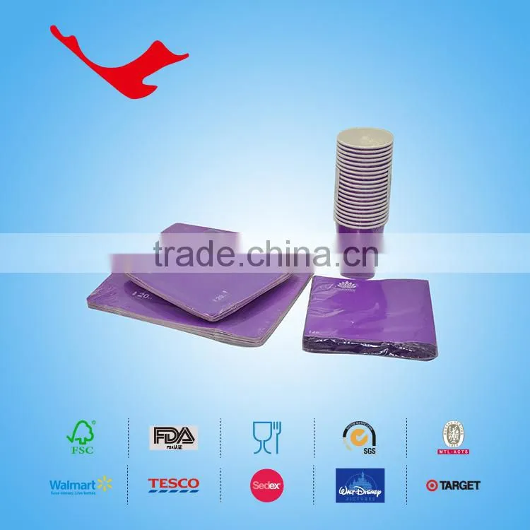 Colored Decorative Tissue Paper Napkin 1/4,1/12 folded