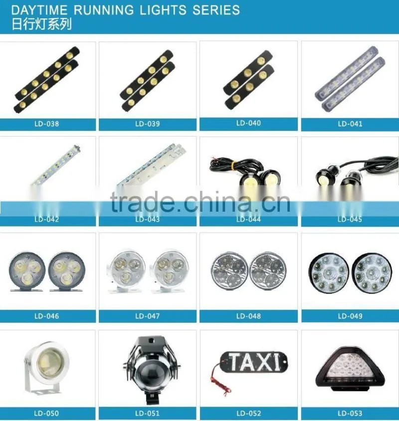 motercycle DRL LED truck backup lamp waterproof universal car round reversing light