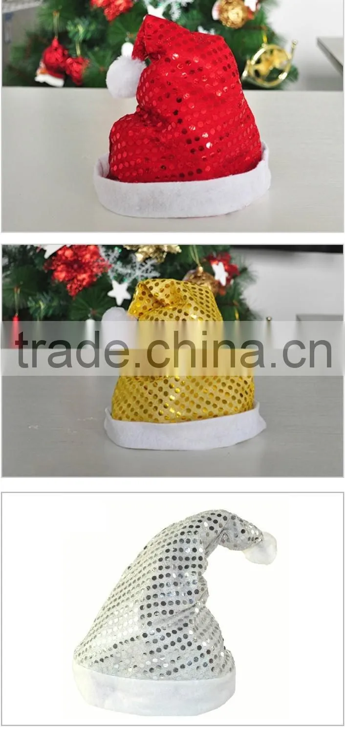Christmas santa hat with Braid