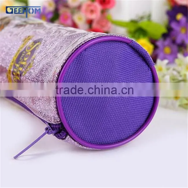 school shining pencil bag custom pvc glitter pencil bag