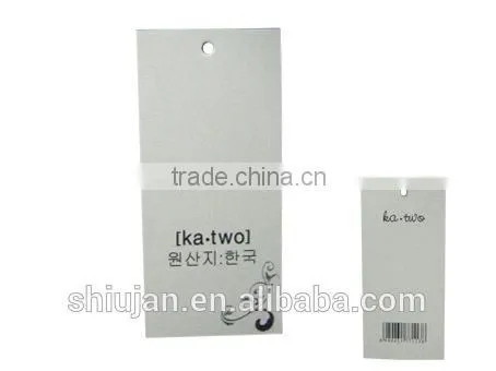 Printed paper hangtag for garment