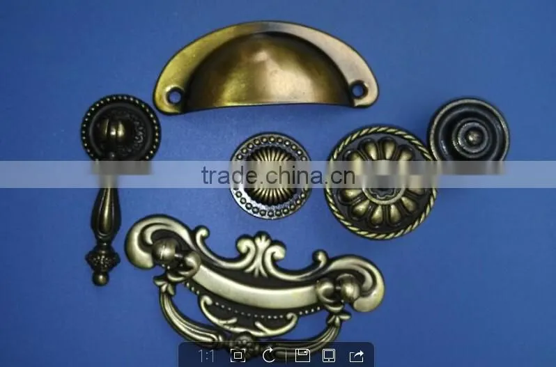 classical cabinet old design antique brass plating antique brass zinc alloy knobs