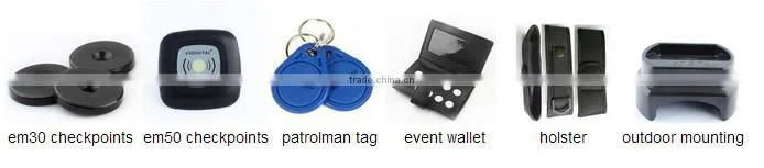 RFID Security Guard Time Clock with Online Software