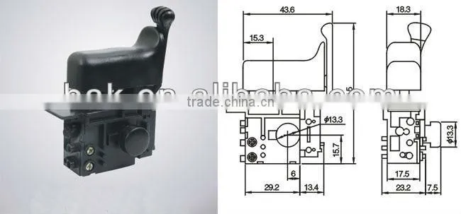 Electric tool switch 6A power tool switch for Hitachi BK-025